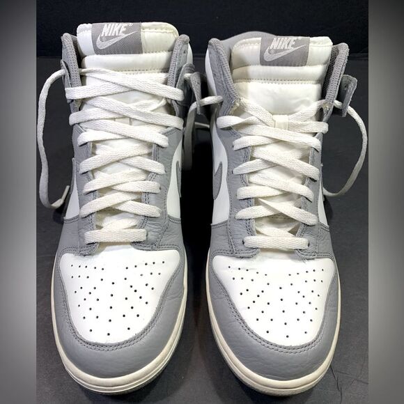 Nike Dunk Mens High Sail Pack Retro Grey Vintage White Shoe Size 10.5 ( Rare ) - Picture 3 of 8